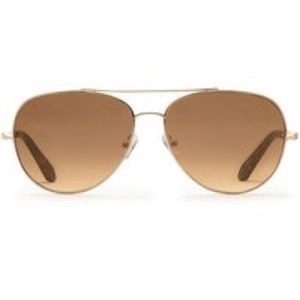 Stella & Dot Chevron Aviator Sunglasses-Gold